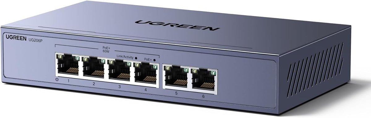 Switch-Ethernet-PoE-UGREEN-de-6-Puertos-con-4-Puertos-PoE-de-60-W-9