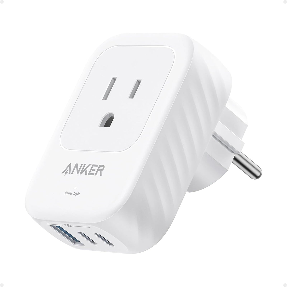 Adaptador Anker Travel Adapter, European Travel Plug Adapter, US to Europe 15W 2-Pack
