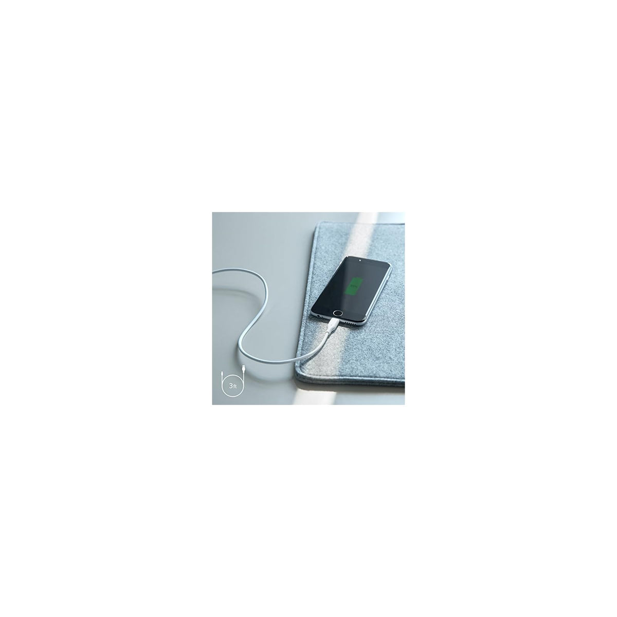 Cable Anker [Paquete de 3: 3 pies/6 pies/10 pies] Cable Lightning Anker Powerline certificado por Apple MFi - vista 5