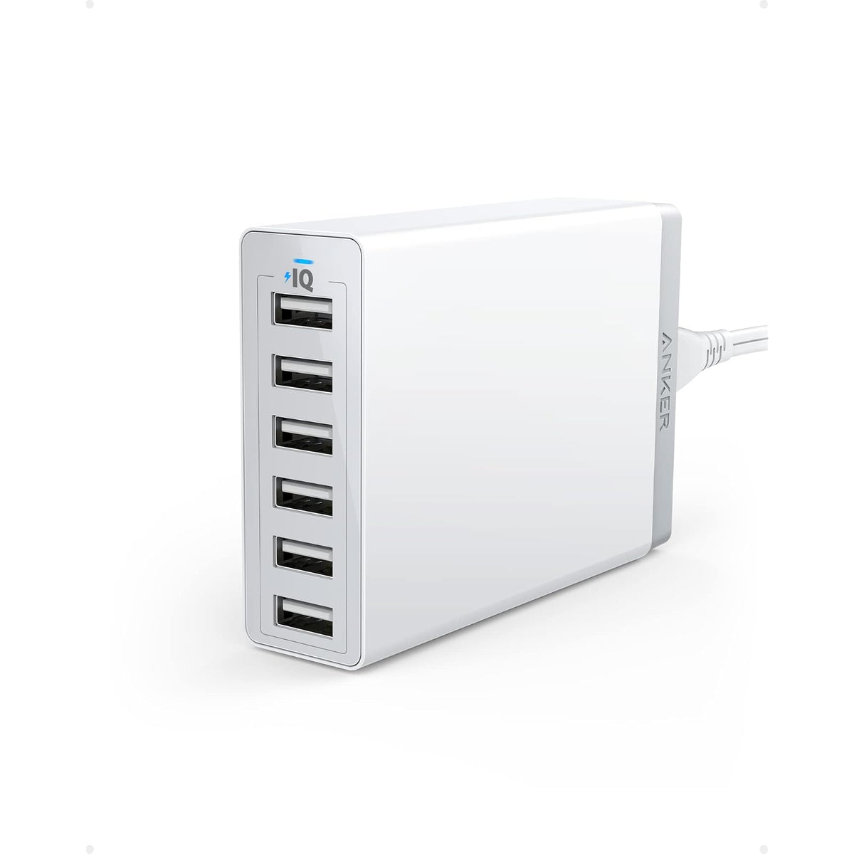 Anker Puerto cargador Anker 60 W/12 A 6-Port 6 Cargador USB para iPhone 6/6 Plus, iPad Air 2/Mini 3, Samsung Galaxy S6/S6 Edge, Note 5 y más