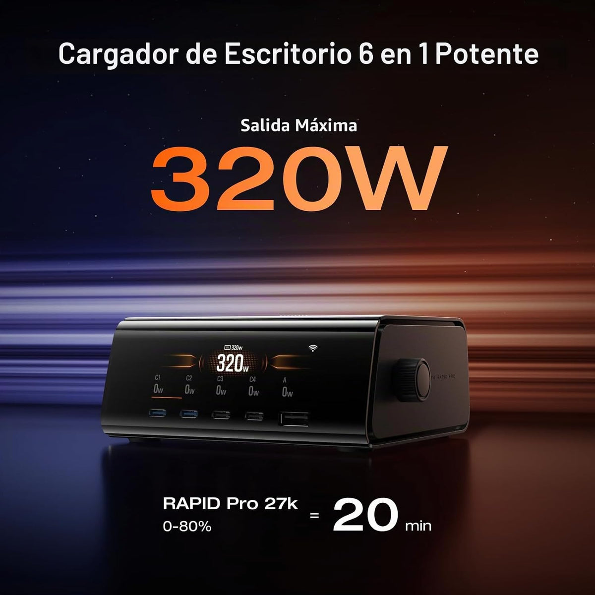 Cargador-EcoFlow-RAPID-Pro-320-W-5-Puertos-Tecnología-GaN-3