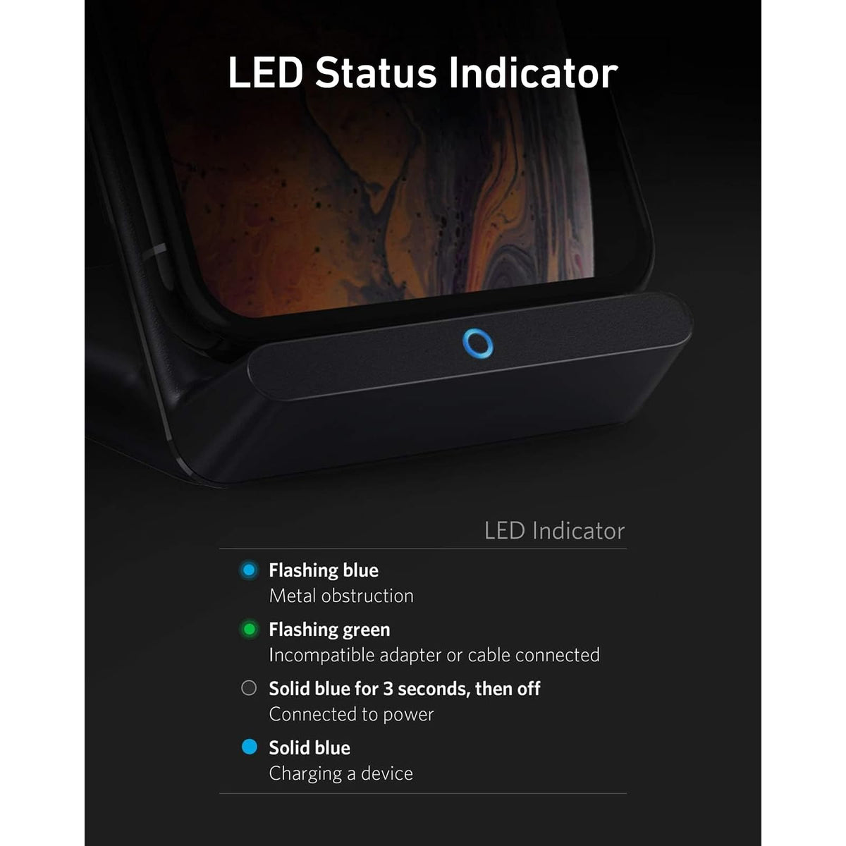 Soporte Anker de cargador inalámbrico de 10 W Max con certificación Qi 313 - vista 5
