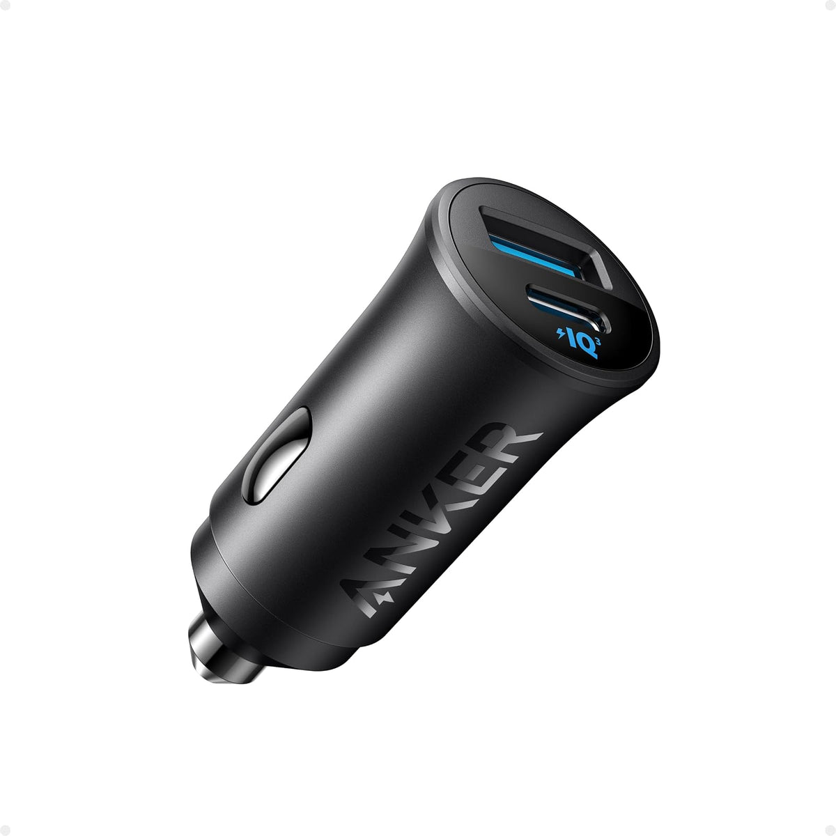 Cargador Anker del coche del iPhone de 30W 2-Port PowerIQ 3.0 USB C