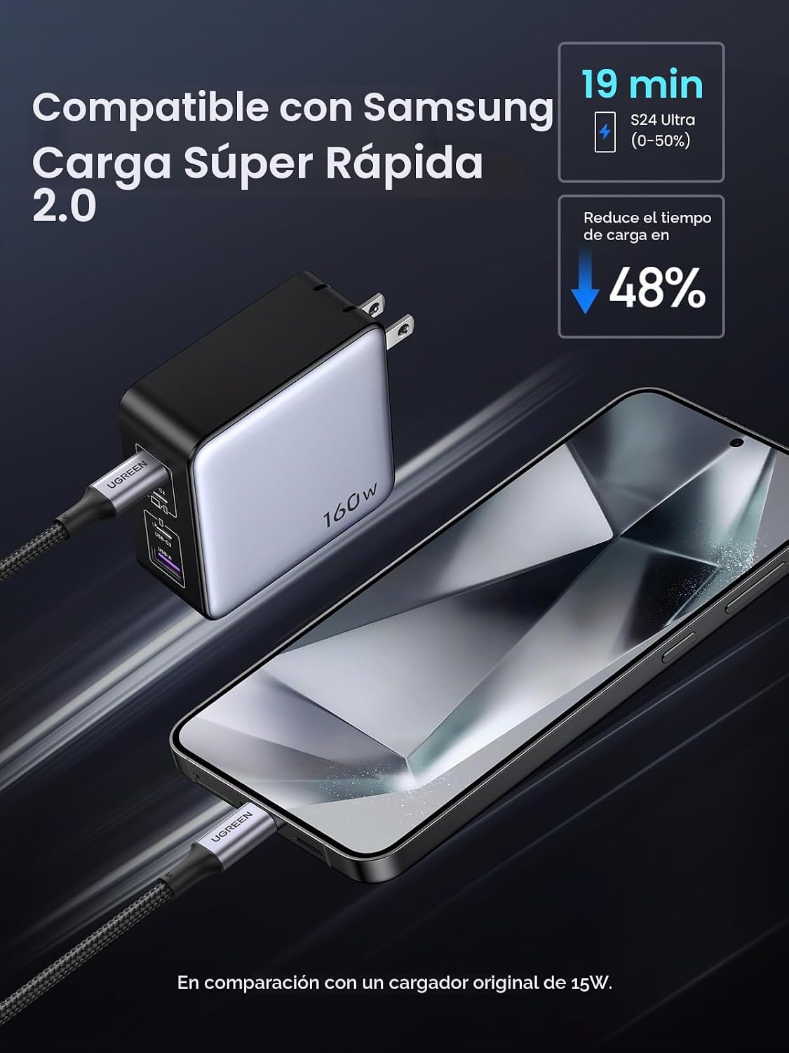 Cargador-UGREEN-Nexode-X-160-W-GaN-USB-C-de-4-Puertos-PD-3-1-para-Laptop-5