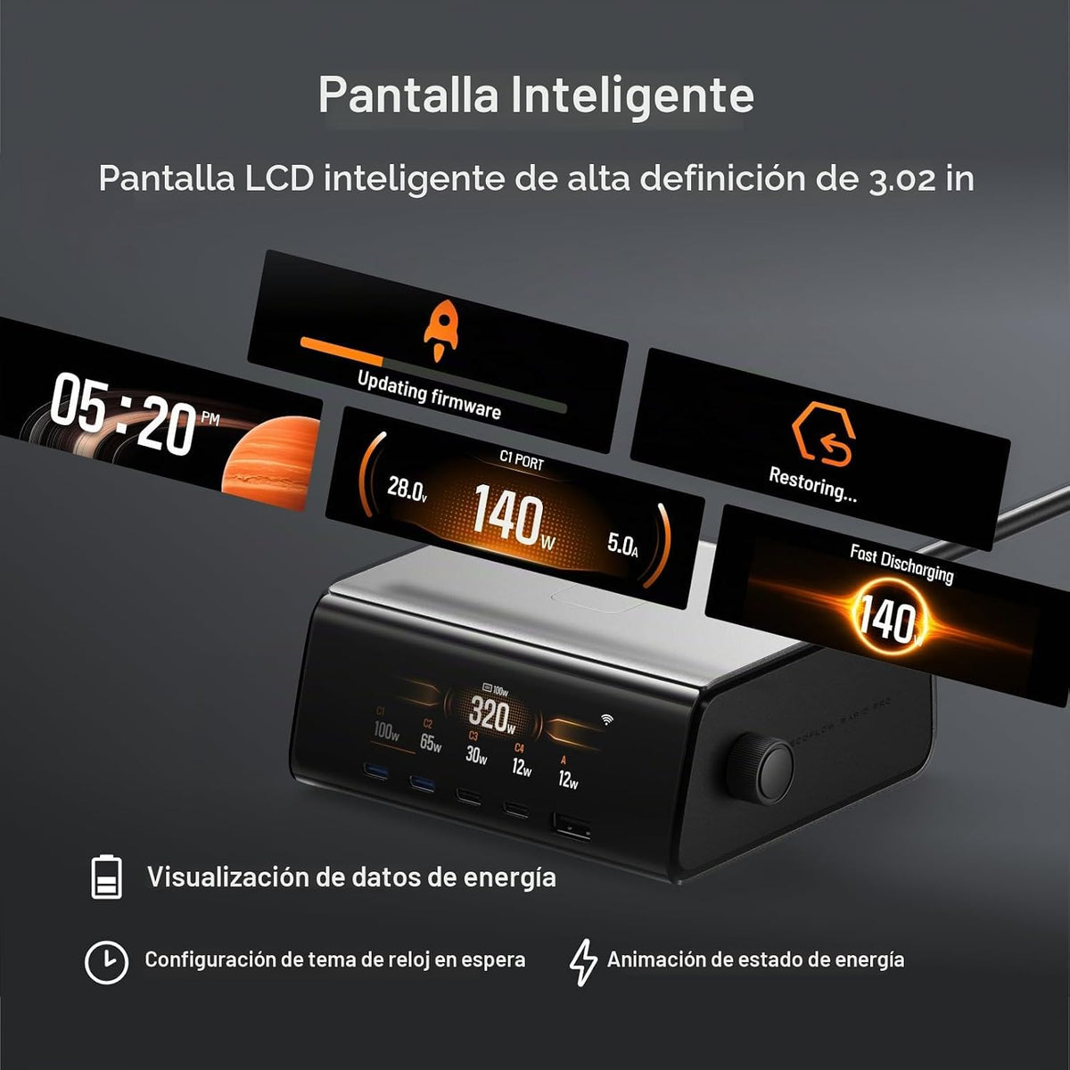 Cargador-EcoFlow-RAPID-Pro-320-W-5-Puertos-Tecnología-GaN-6