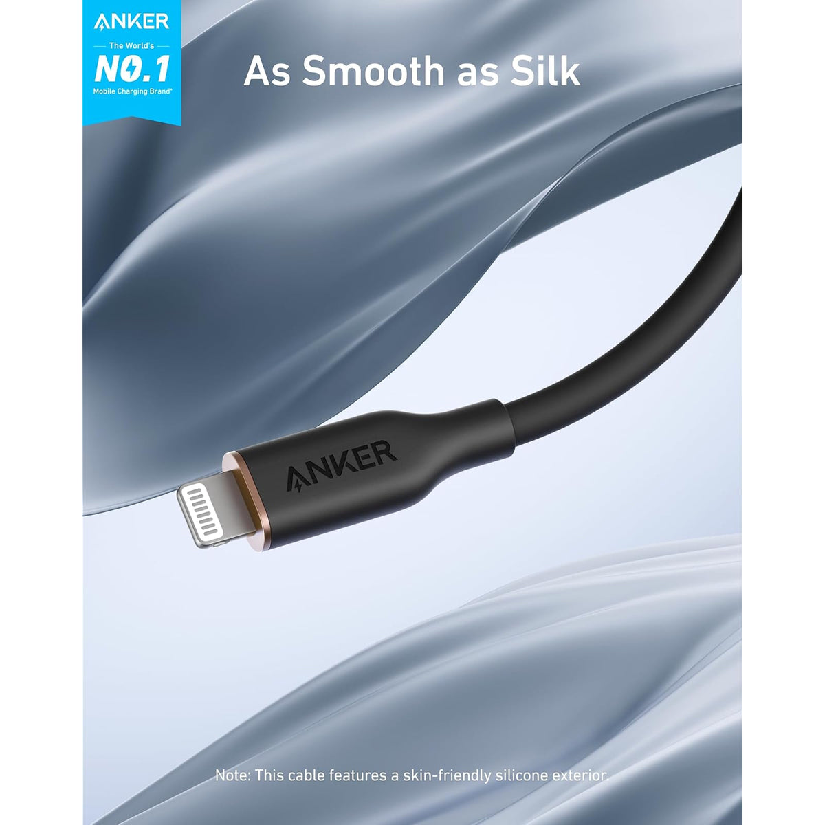 Cable Anker Powerline Flow - Cable USB A a Lightning (6 pies, USB 2.0) - vista 2