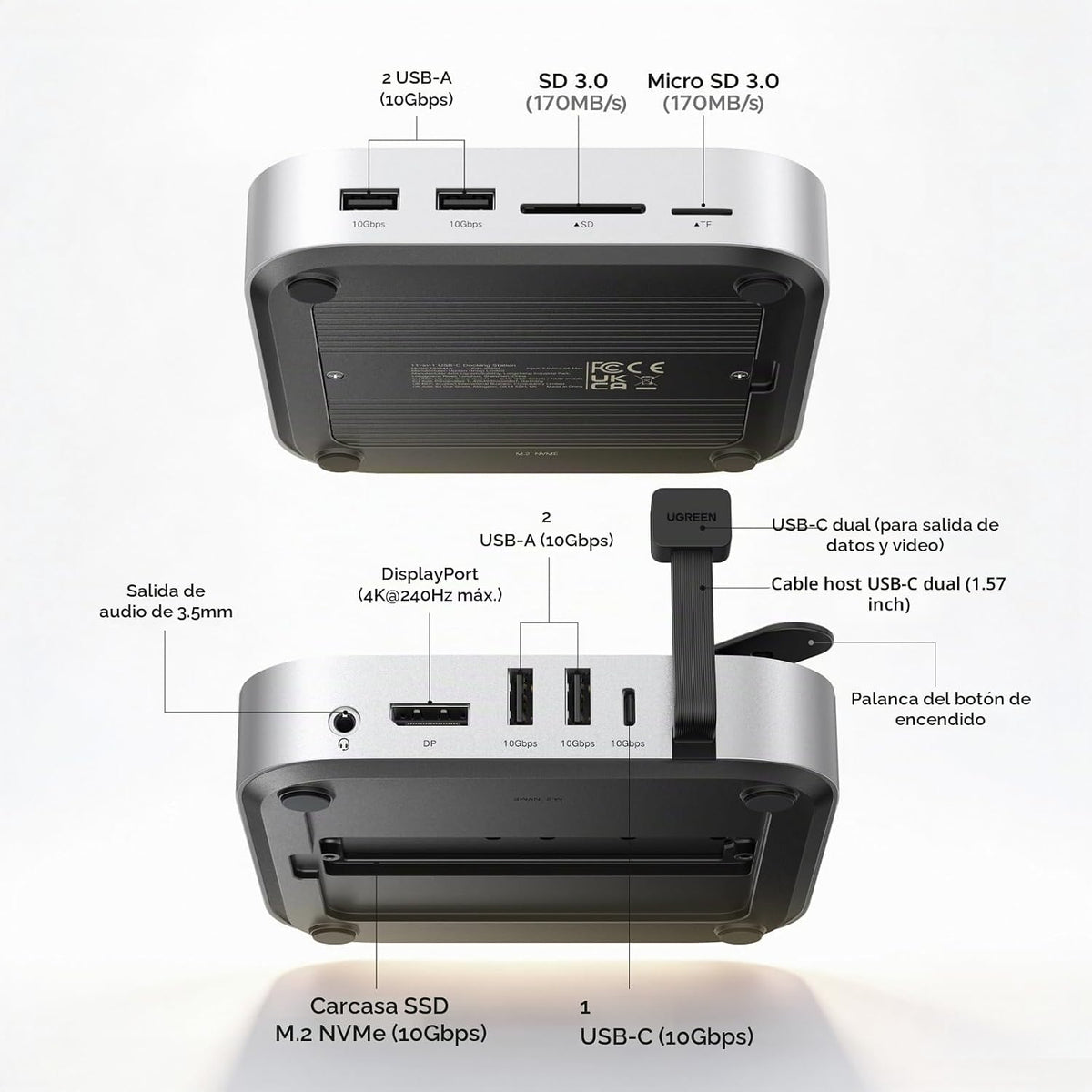 Hub-Dock-UGREEN-para-Mac-mini-con-DisplayPort-4K-a-144-Hz-y-Carcasa-NVMe-3