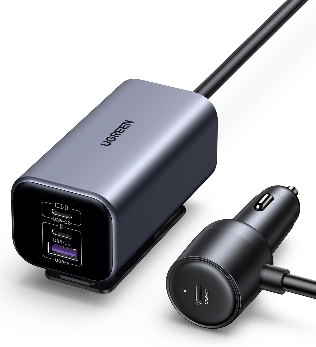 Cargador-de-Auto-UGREEN-Retráctil-de-150-W-y-4-Puertos-con-Cable-EC706-portada
