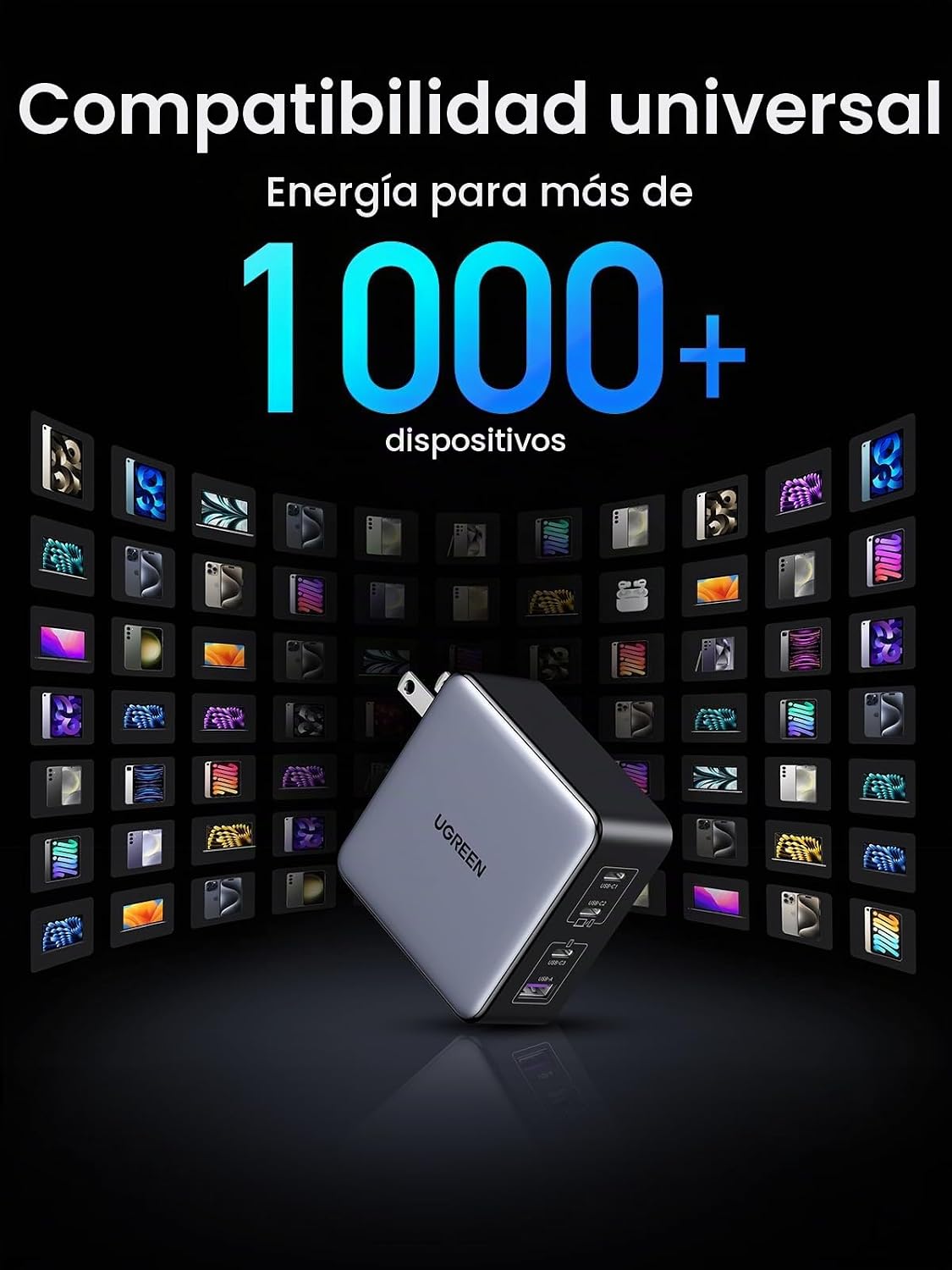 Cargador-UGREEN-Nexode-X-160-W-GaN-USB-C-de-4-Puertos-PD-3-1-para-Laptop-6