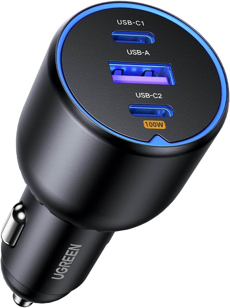 Cargador-de-Auto-UGREEN-130-W-de-3-Puertos-USB-C-portada