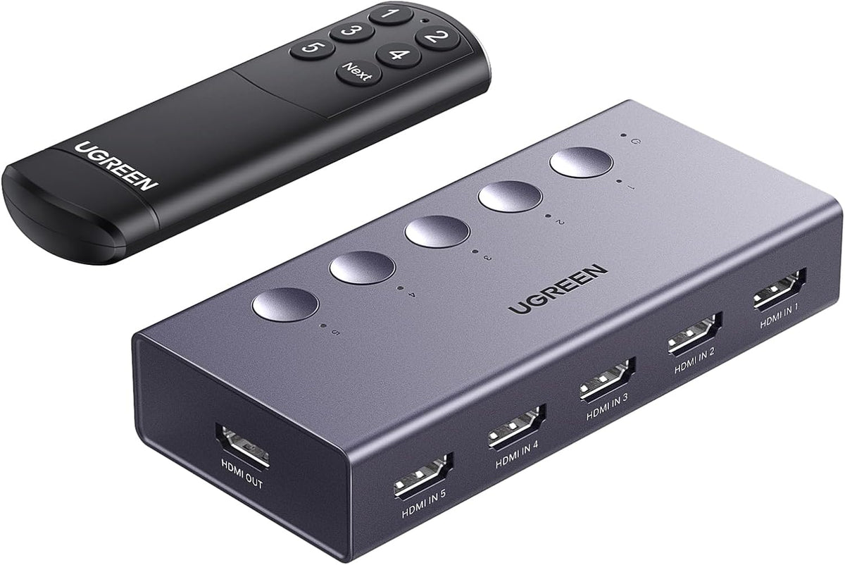 Switch-HDMI-UGREEN-4K-60Hz-de-5-Entradas-y-1-Salida-con-Control-Remoto-HDR-y-VRR-9