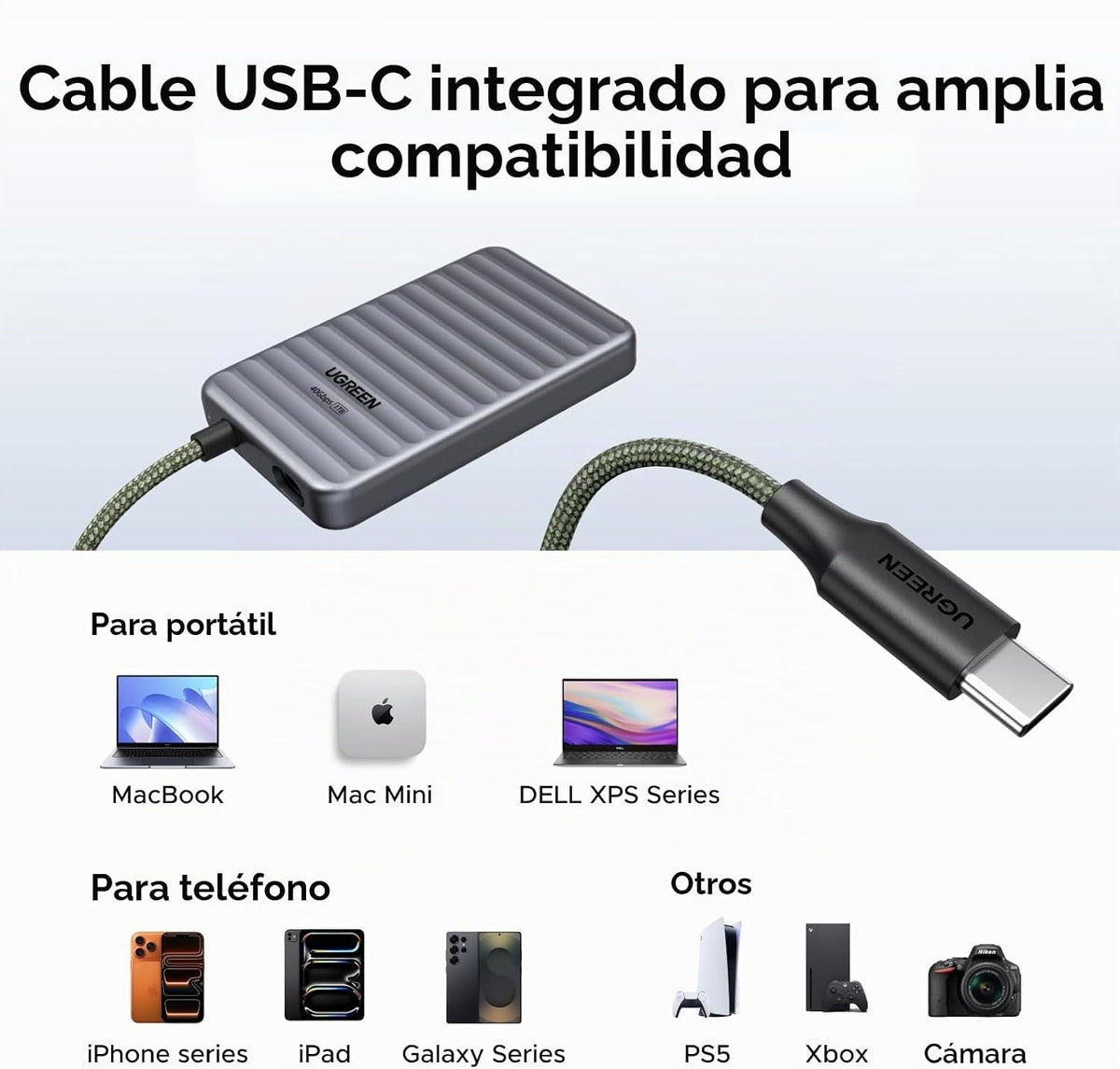 SSD-Portátil-UGREEN-NeoDrive-Go-de-1-TB-con-Cable-Integrado-de-40-Gbps-6