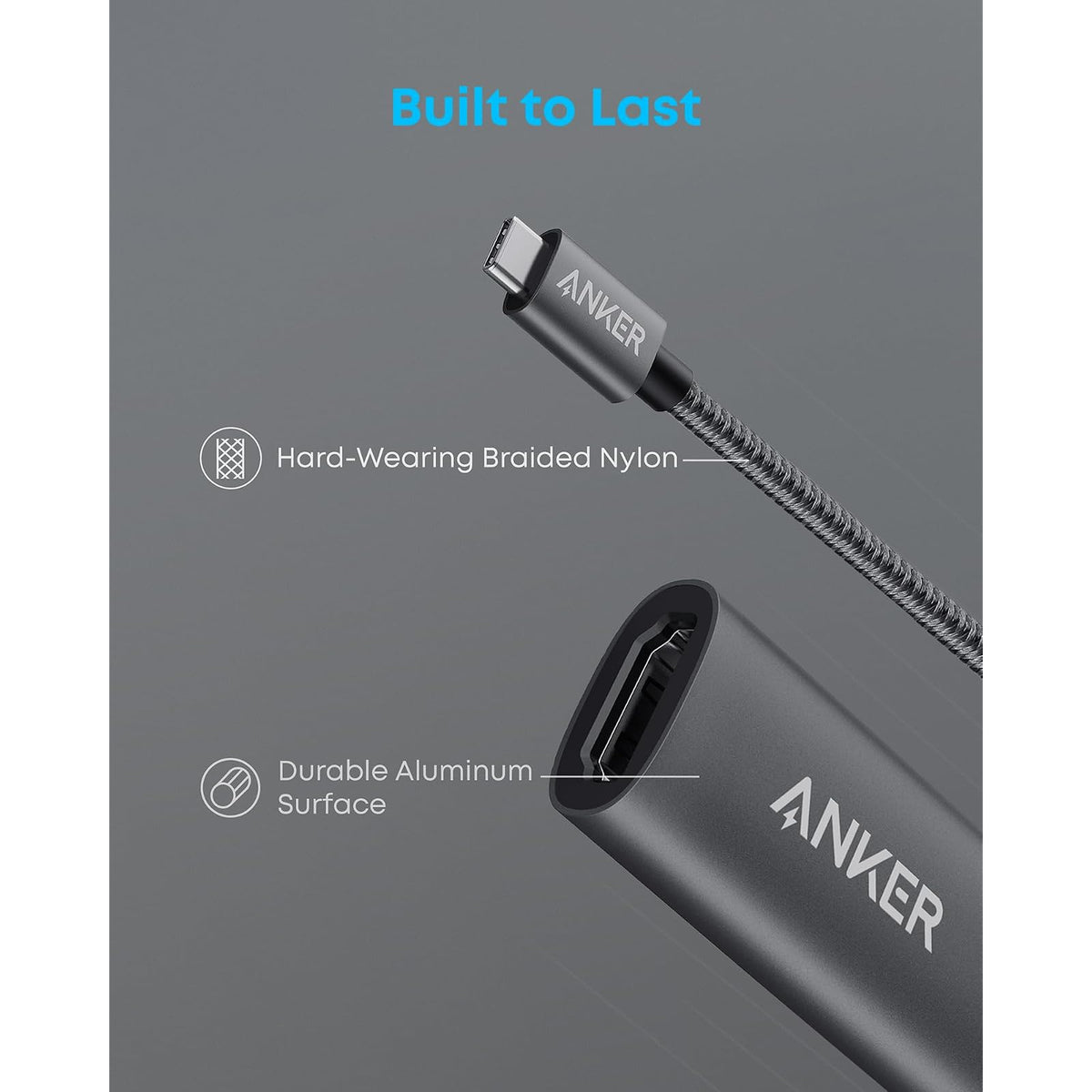 Adaptador Anker USB C a HDMI (4K@60Hz), Adaptador 310 USB-C (4K HDMI), para MacBook Pro, MacBook Air, iPad Pro, Pixelbook, XPS, Galaxy y más - vista 7