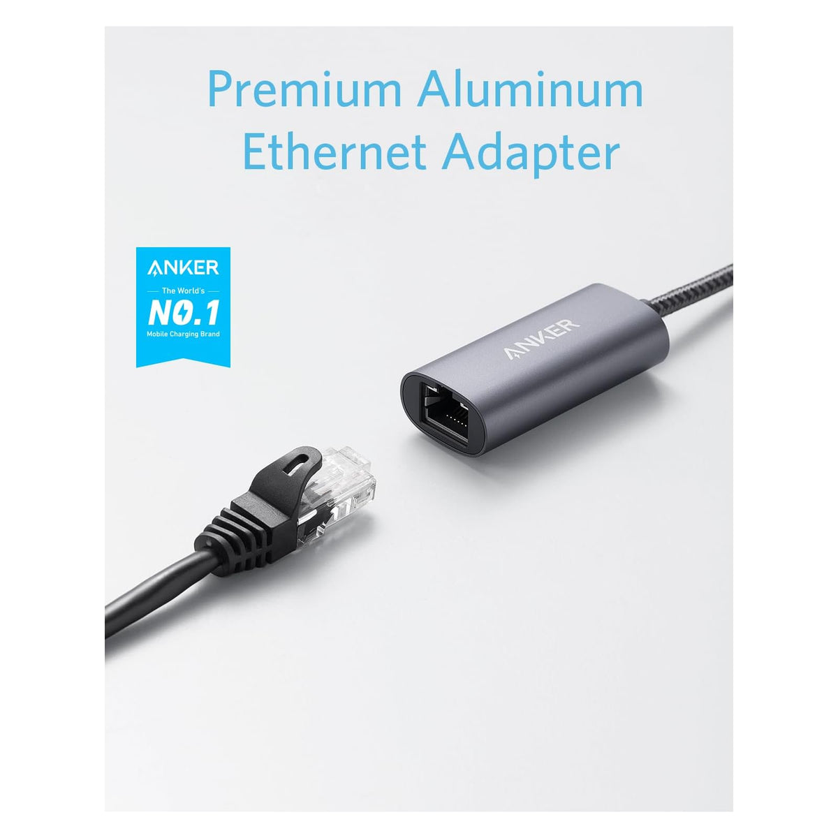 Adaptador Anker USB C a Ethernet, PowerExpand USB C a Gigabit Ethernet, adaptador USB C portátil de aluminio, para MacBook Pro, MacBook Air - vista 2