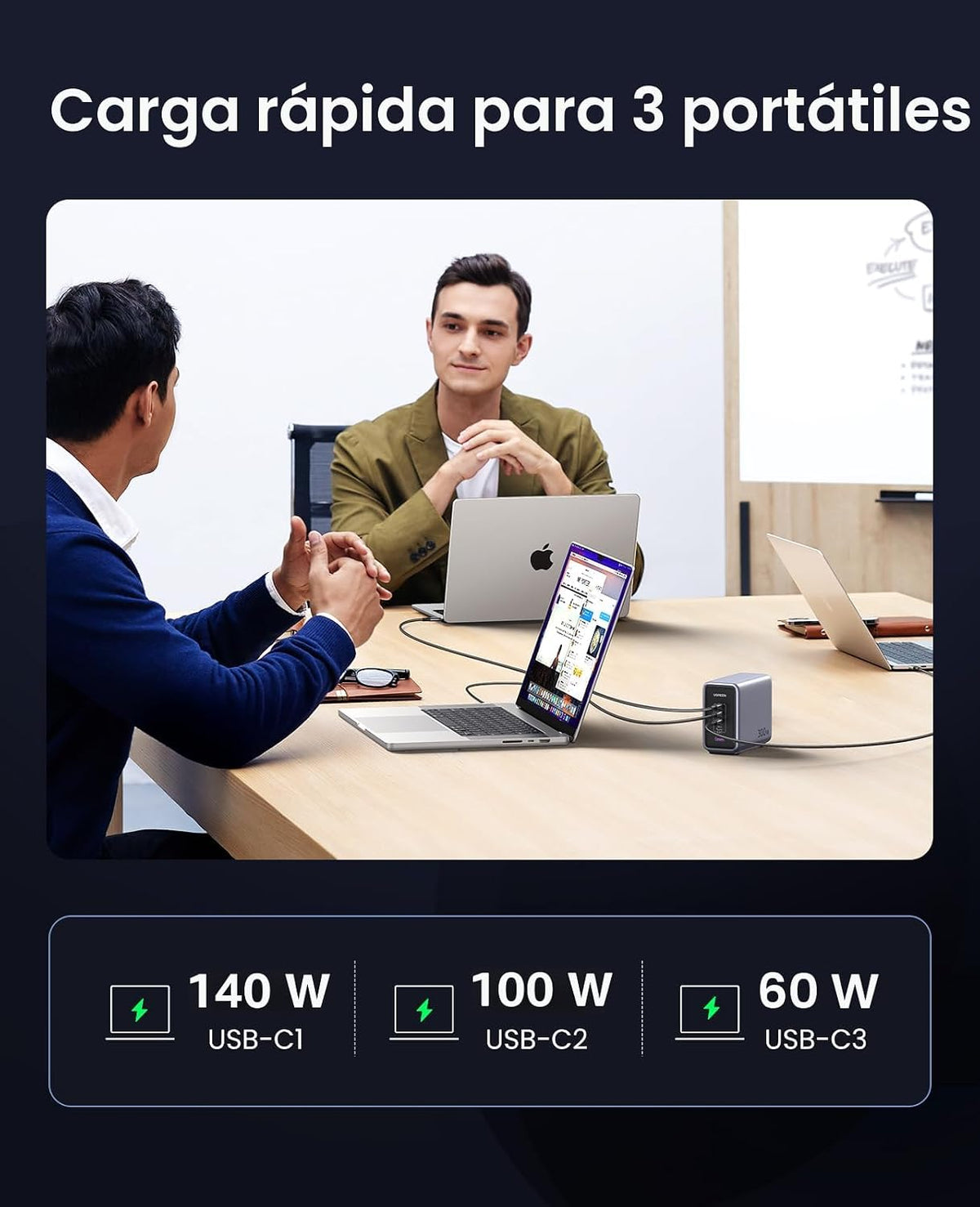 Estación-de-Carga-UGREEN-Nexode-300-W-GaN-de-5-Puertos-4