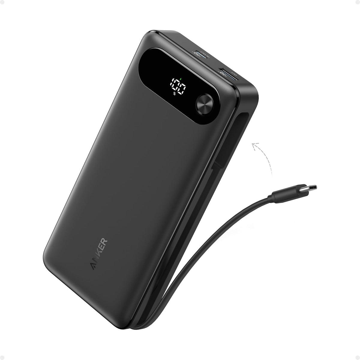 Power Bank Anker 20,000mAh Travel Essential, cable USB-C incorporado