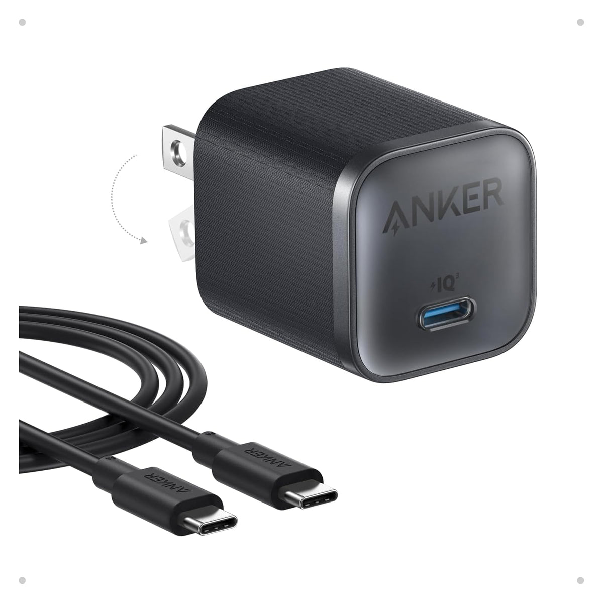 Cargador Anker para iPhone, carga rápida tipo C de 45 W, bloque de cargador