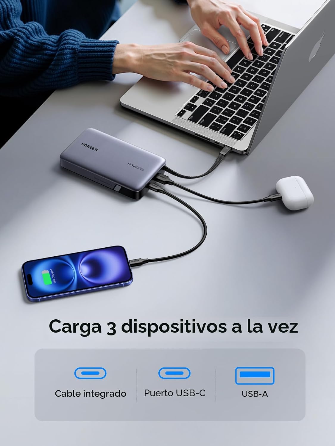 Power-Bank-UGREEN-Nexode-20-000-mAh-145-W-con-Cable-USB-C-Integrado-6