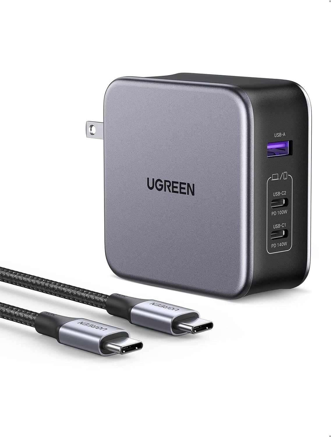 Cargador-UGREEN-Nexode-140-W-GaN-de-3-Puertos-PD-3-1-para-Laptop-portada