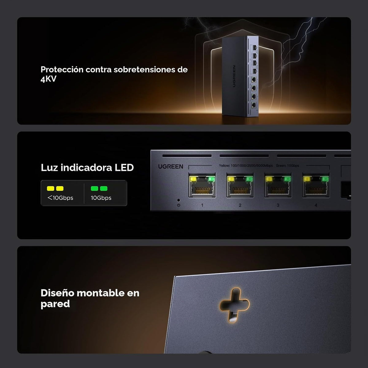Switch-Ethernet-UGREEN-de-10-Gb-8-Puertos-4-x-10-Gb-No-Administrado-7