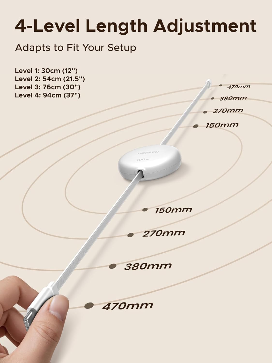 Cable-USB-C-Retráctil-UGREEN-100-W-de-Carga-Rápida-7