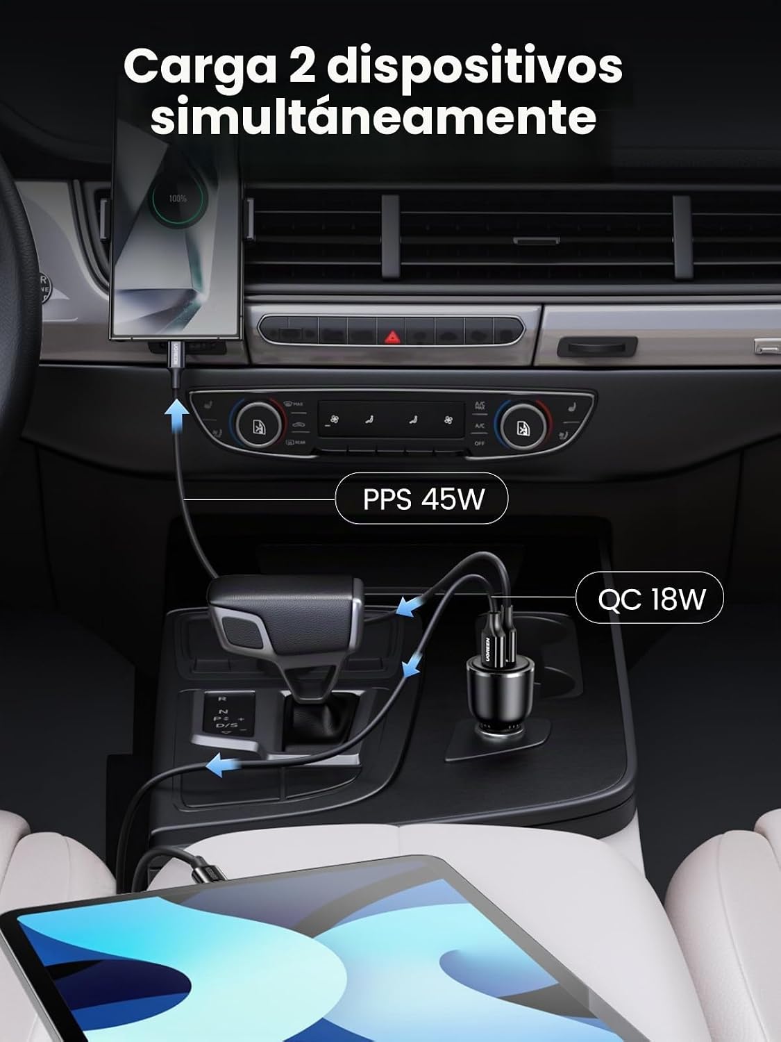 Cargador-de-Auto-UGREEN-63-W-de-2-Puertos-USB-C-4