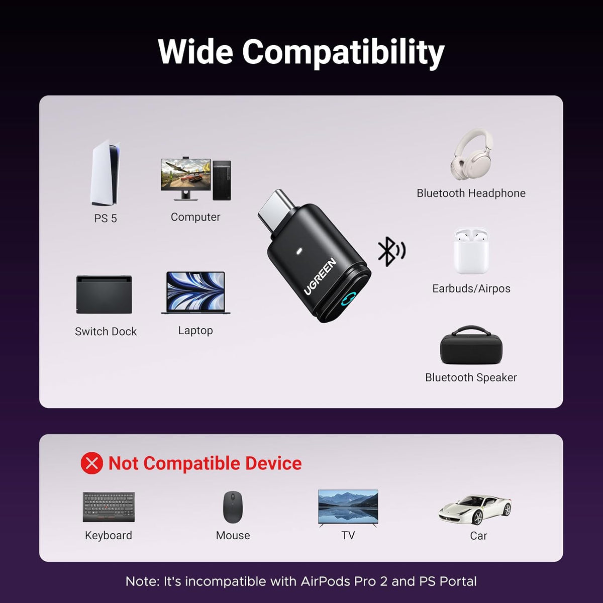 Adaptador-Bluetooth-5-3-UGREEN-USB-C-para-PS5-con-aptX-de-Baja-Latencia-3