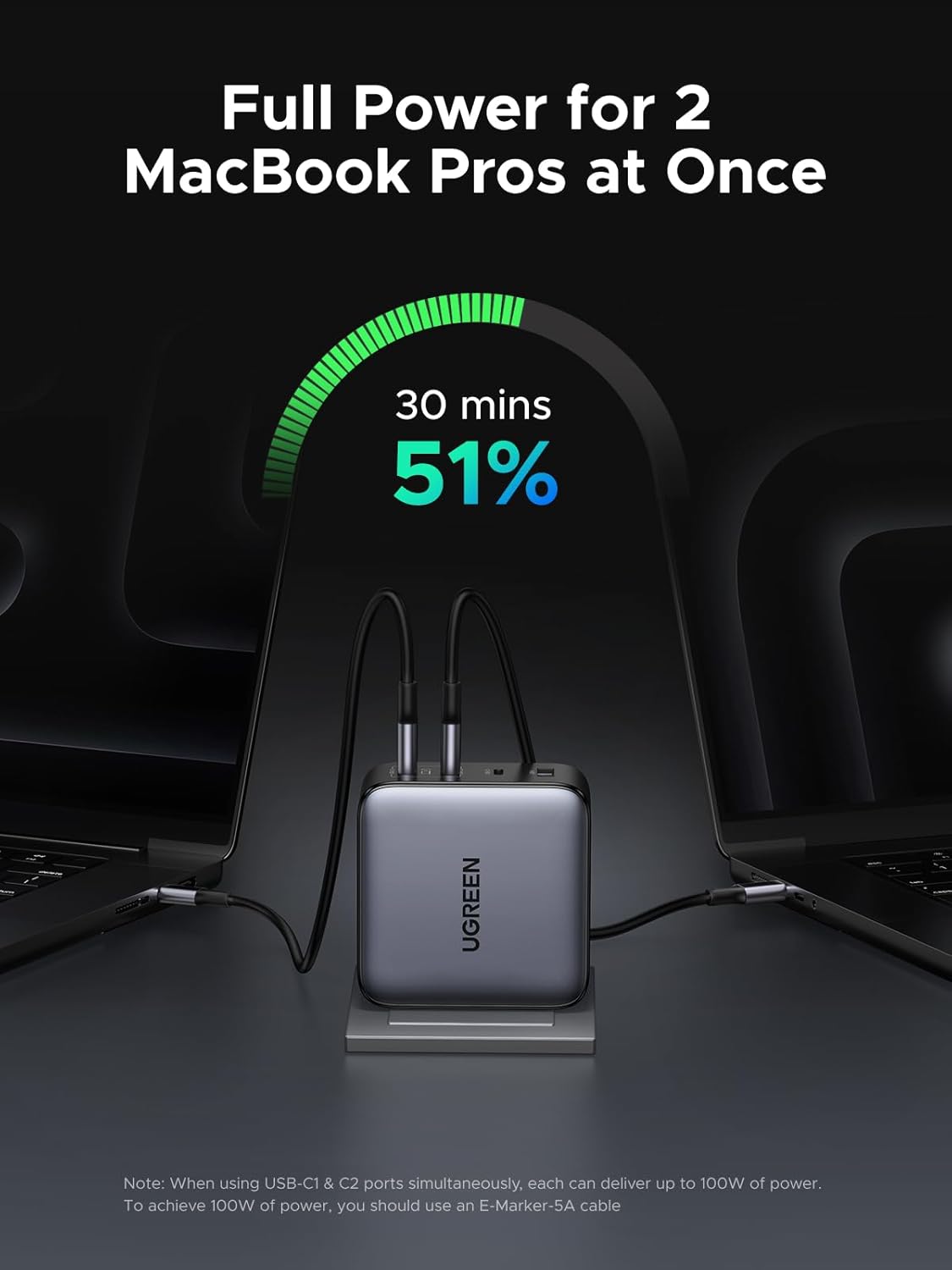 Cargador-de-Pared-UGREEN-Nexode-200-W-de-4-Puertos-USB-C-Plegable-4