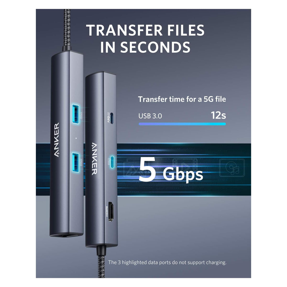 Hub USB Anker USB-C con Ethernet, adaptador multipuerto USB C a - vista 6