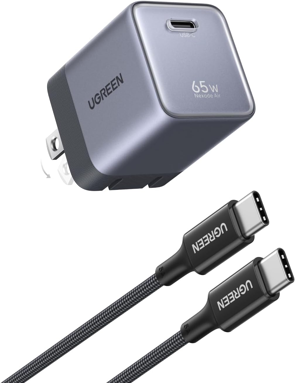 Cargador-de-Pared-UGREEN-Nexode-Air-65-W-GaN-USB-C-con-Cable-9