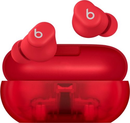 Geek Squad Certified Refurbished Solo Buds True Wireless Earbuds - Transparent Red