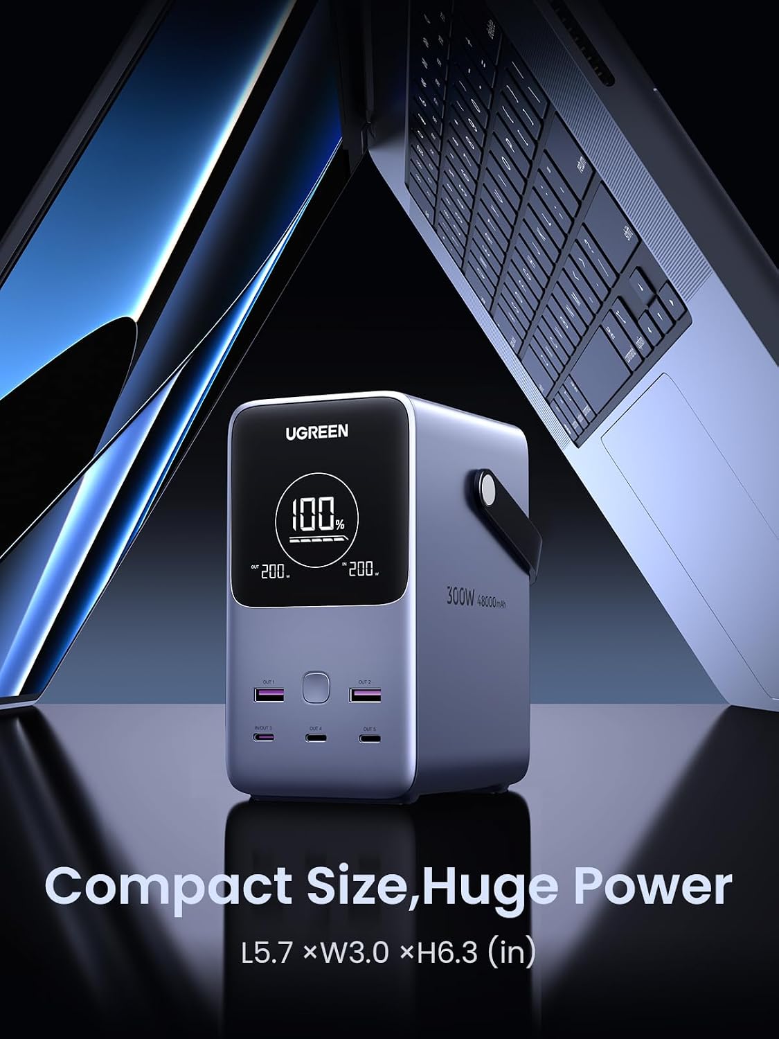Estación-de-Energía-Portátil-UGREEN-300-W-48-000-mAh-para-Camping-6