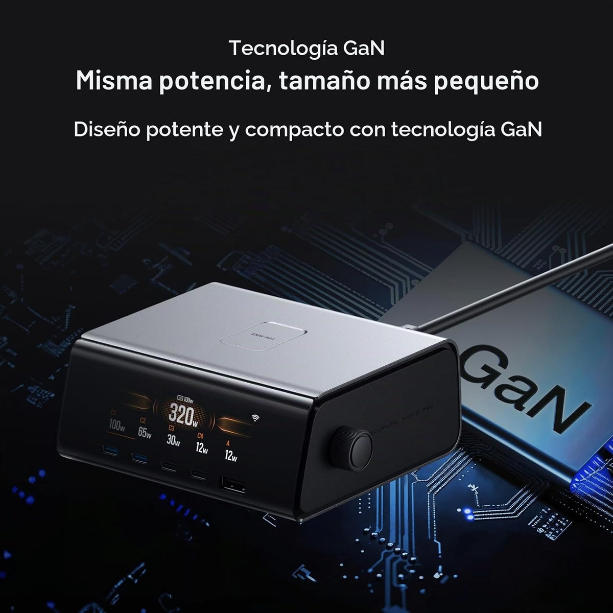 Cargador-EcoFlow-RAPID-Pro-320-W-5-Puertos-Tecnología-GaN-2