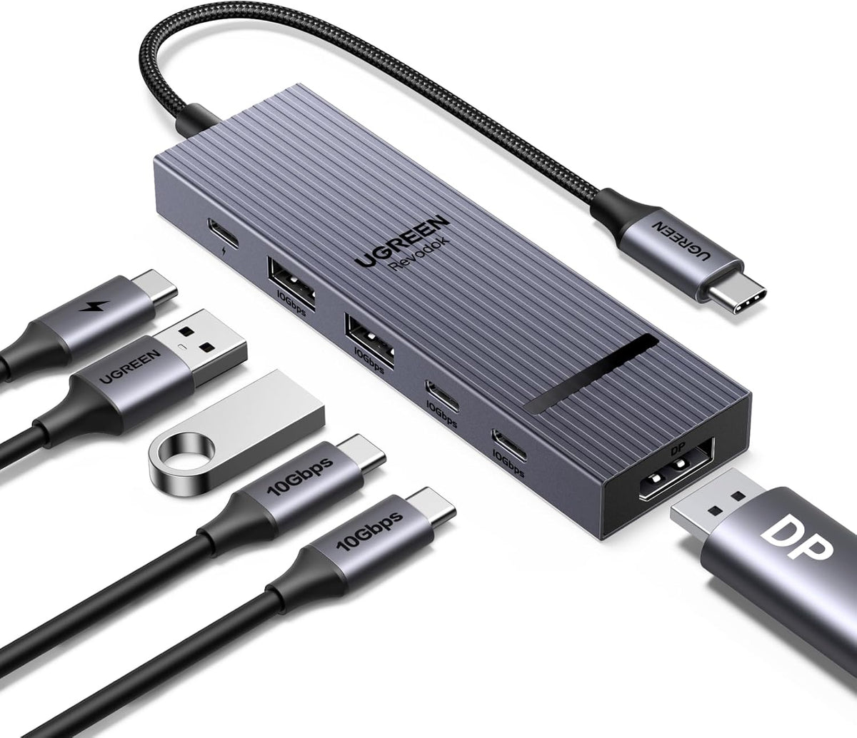 Hub-USB-C-UGREEN-Revodok-Pro-6-en-1-de-10-Gbps-con-HDMI-4K-60-Hz-9