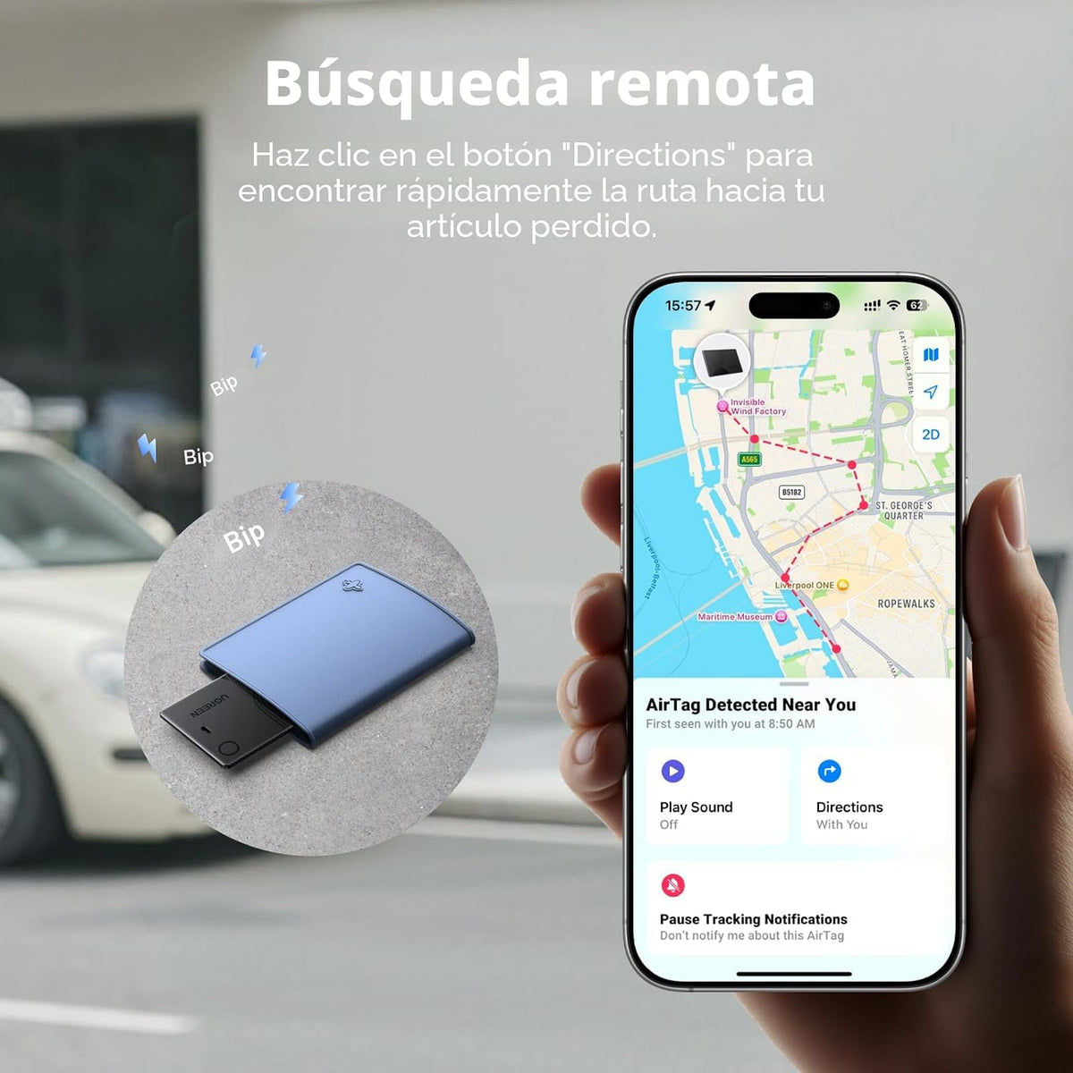 Localizador-UGREEN-FineTrack-Slim-en-Tarjeta-para-Billetera-solo-iOS-Recargable-5
