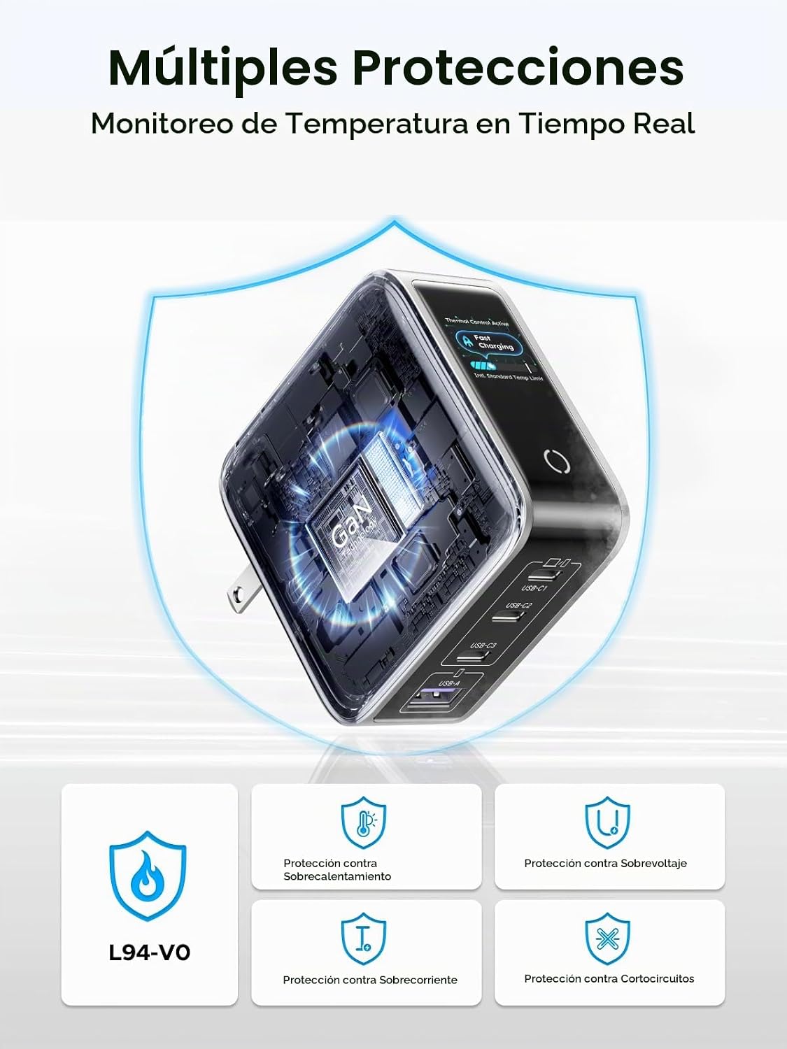 Cargador-UGREEN-Nexode-Pro-100-W-de-4-Puertos-con-Pantalla-Inteligente-7