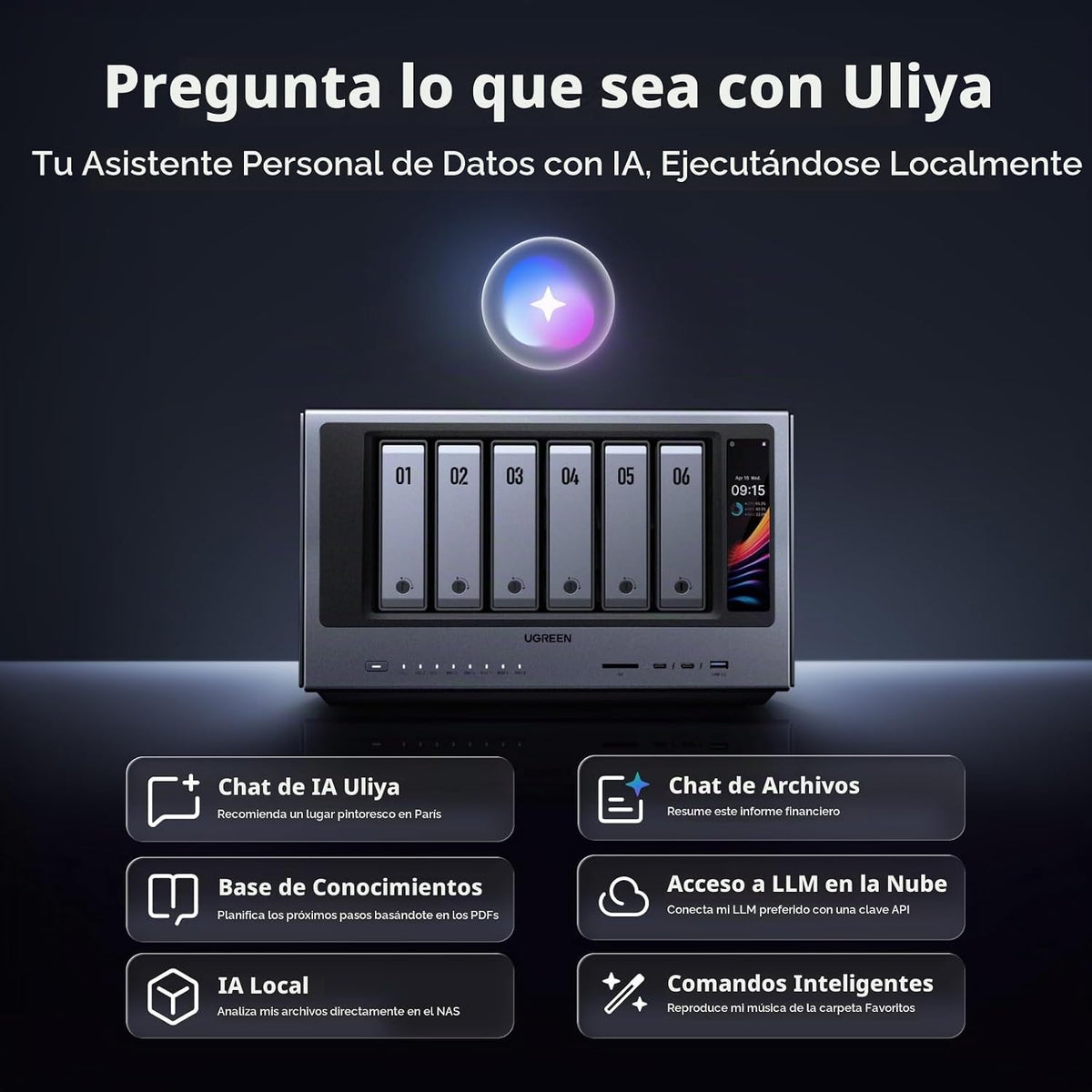 NAS-UGREEN-iDX6011-con-IA-32-GB-y-6-Bahías-3