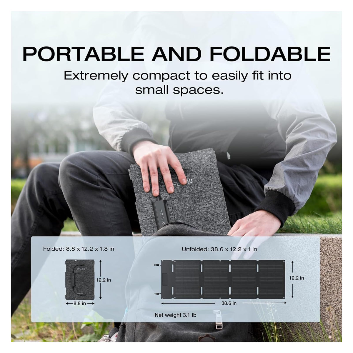 Panel Solar Portátil EcoFlow 45 W, Plegable - vista 4