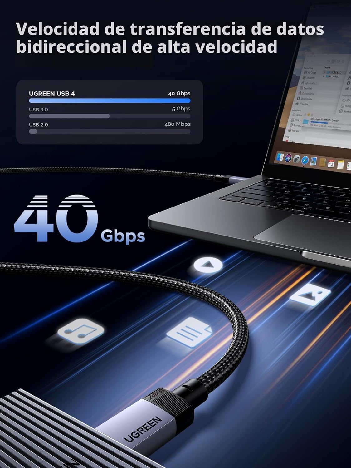 Cable-USB-C-a-USB-C-UGREEN-240-W-para-Thunderbolt-4-3-y-USB4-de-40-Gbps-2