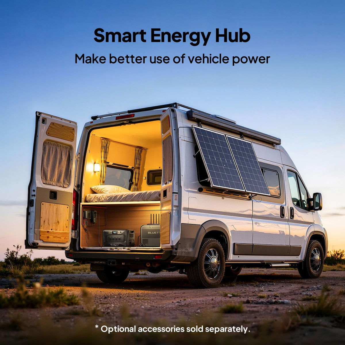 Estación de Energía Portátil BLUETTI Apex 300, 2764.8 Wh, 1200 W + Cargador de Alternador 2