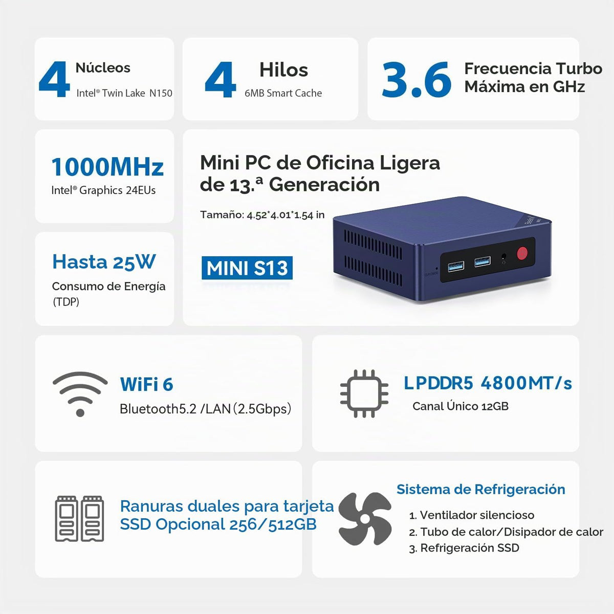 Mini-PC-Beelink-Mini-S13-12-GB-RAM-500-GB-SSD-con-Intel-N150-y-Windows-11-Home-2