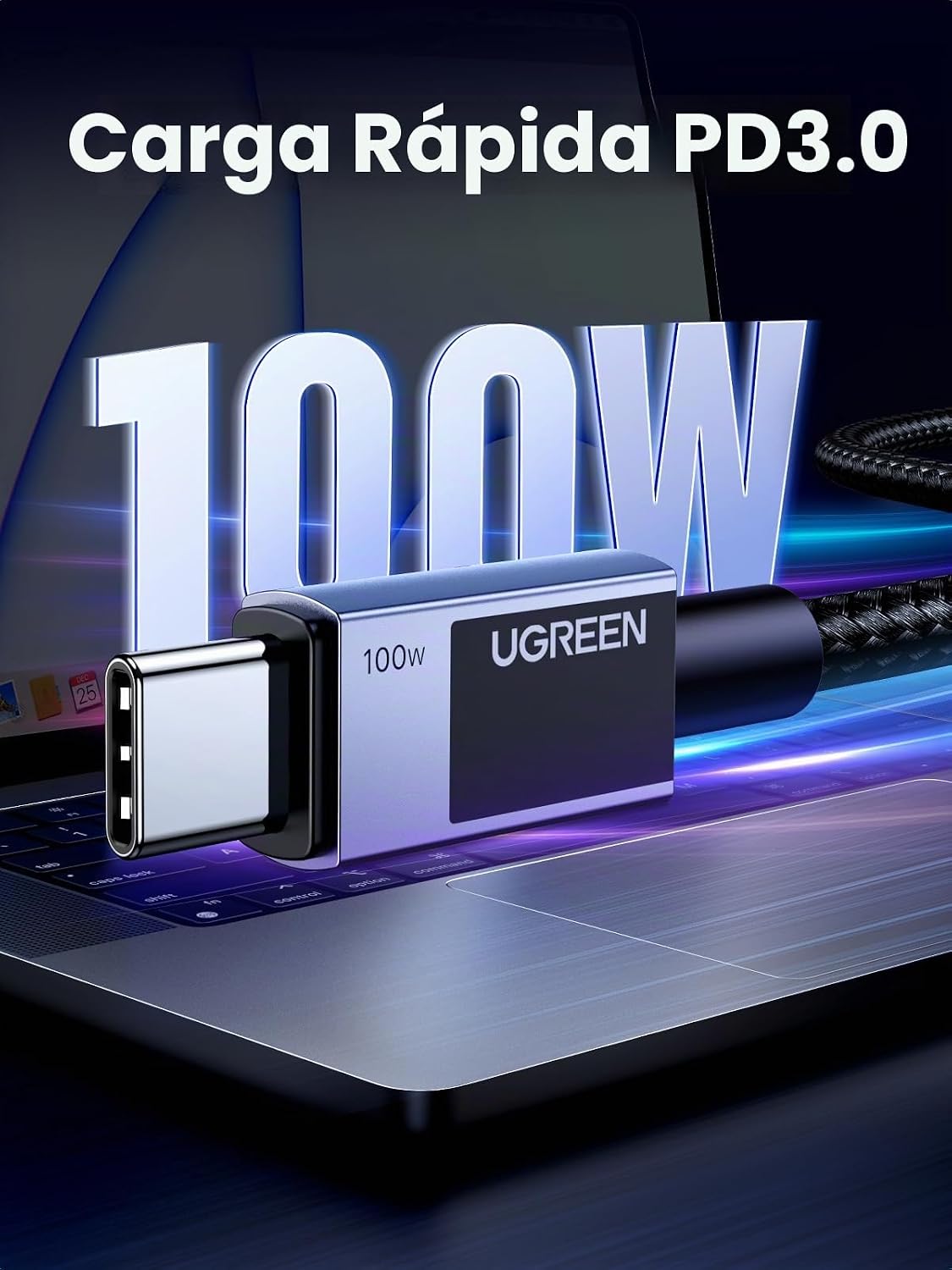 Cable-USB-C-UGREEN-de-Carga-Rápida-100-W-para-iPhone-iPad-y-Galaxy-2