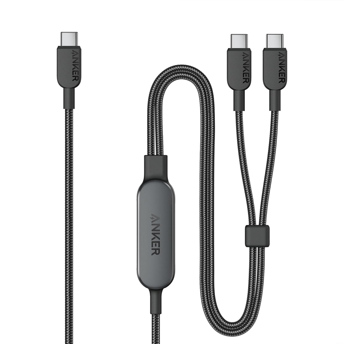 Cable Anker 2-in-1 USB C to USB C Cable, 140W Max (1-Pack, 6 ft, Black)
