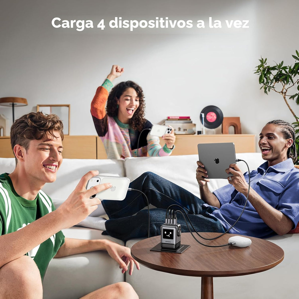 Cargador-de-Pared-UGREEN-Uno-100-W-GaN-de-4-Puertos-USB-C-4