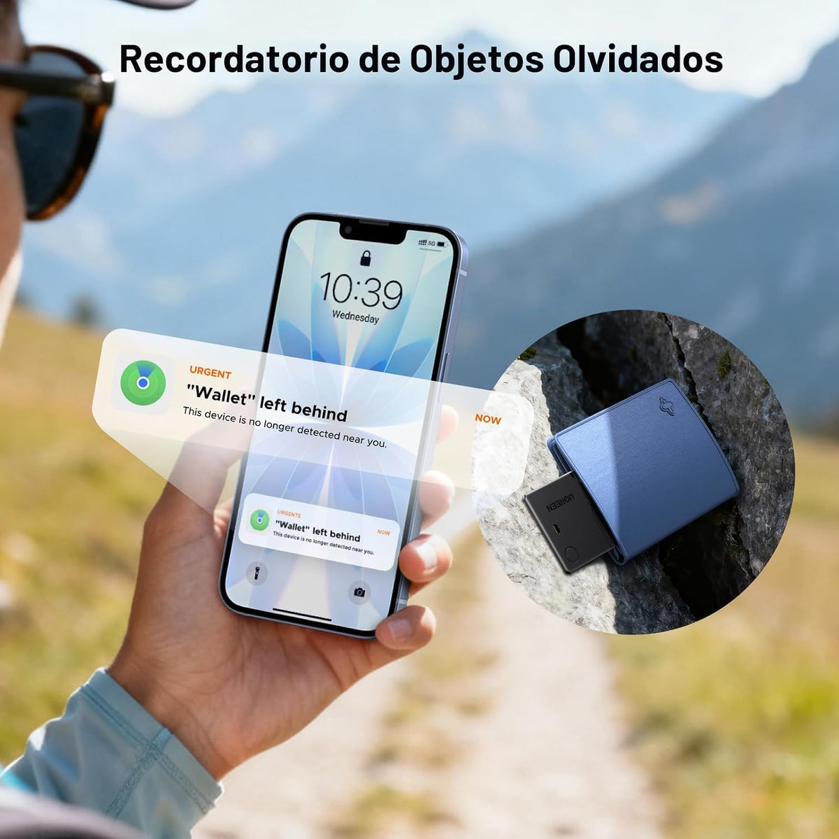 Localizador-UGREEN-FineTrack-Slim-en-Tarjeta-para-Billetera-solo-iOS-Recargable-7