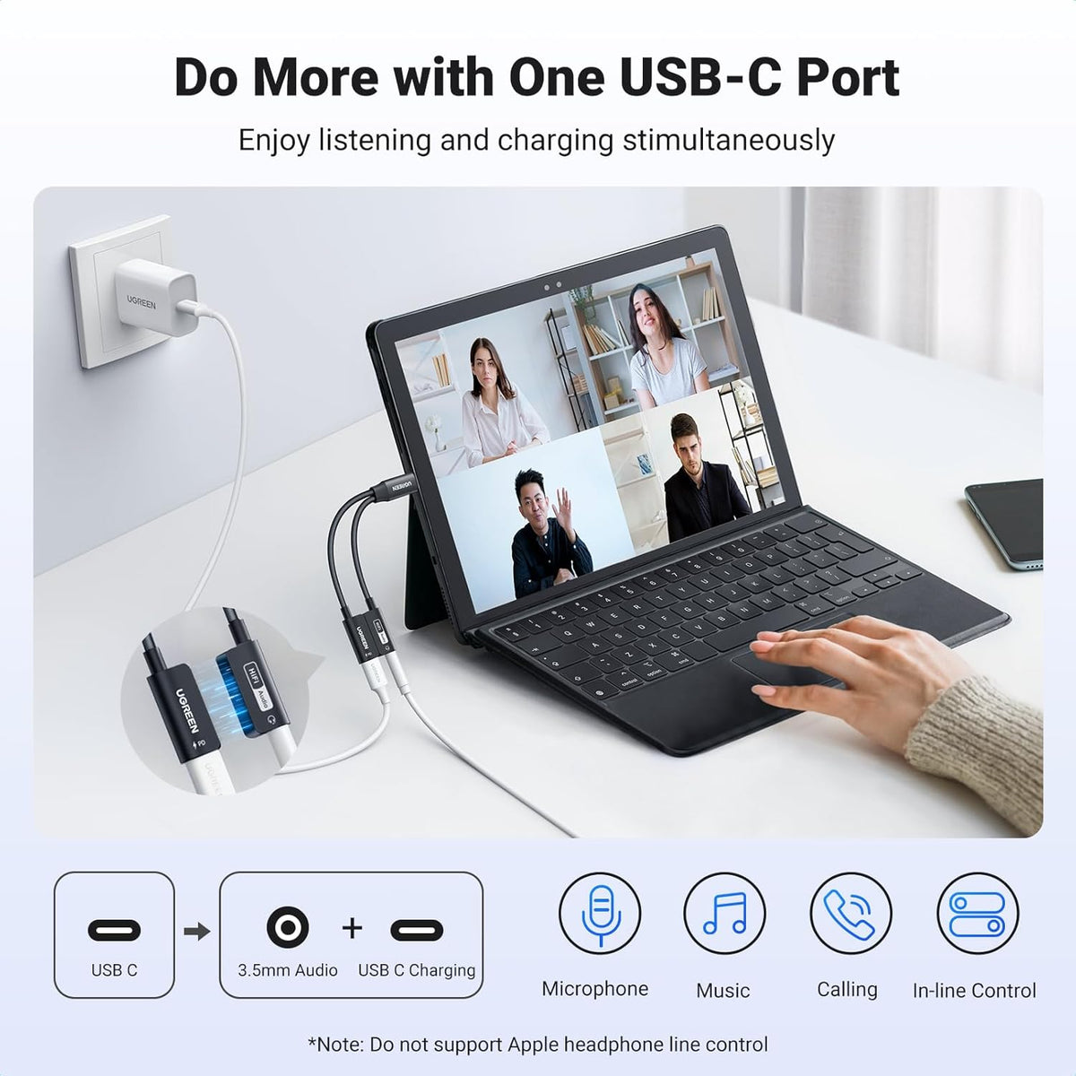 Adaptador-Magnético-UGREEN-USB-C-2-en-1-de-Audio-3-5-mm-y-Carga-2