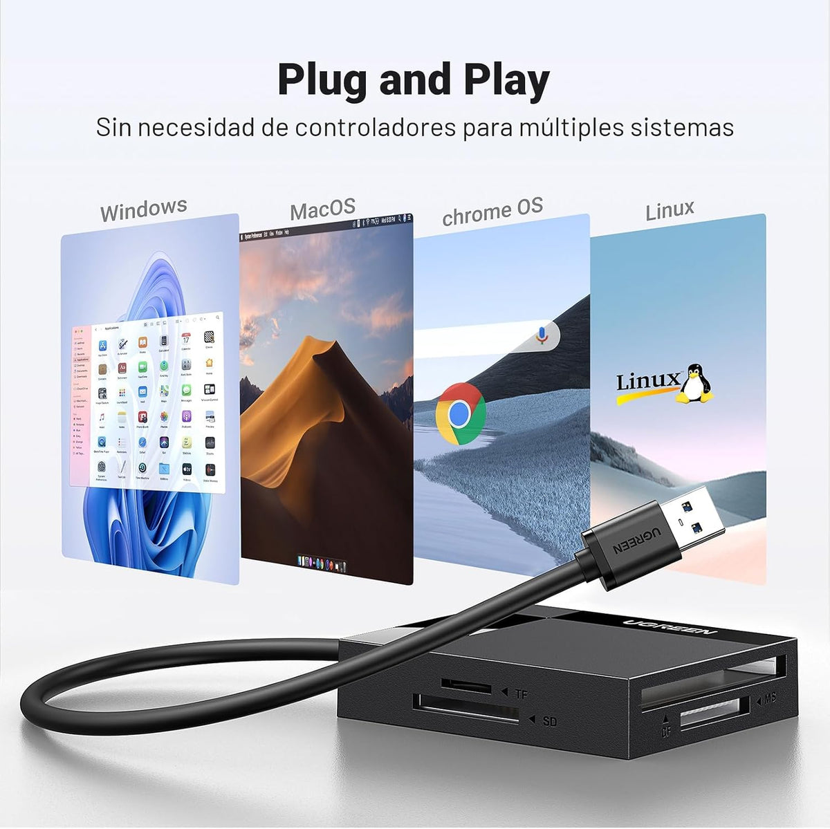 Lector-de-Tarjetas-SD-UGREEN-USB-3-0-con-Hub-de-5-Gbps-Lee-4-Tarjetas-6