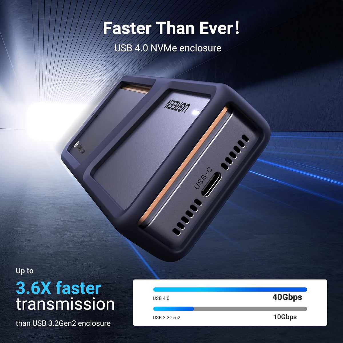 Carcasa-NVMe-M-2-UGREEN-de-40-Gbps-con-Ventilador-de-Refrigeración-2