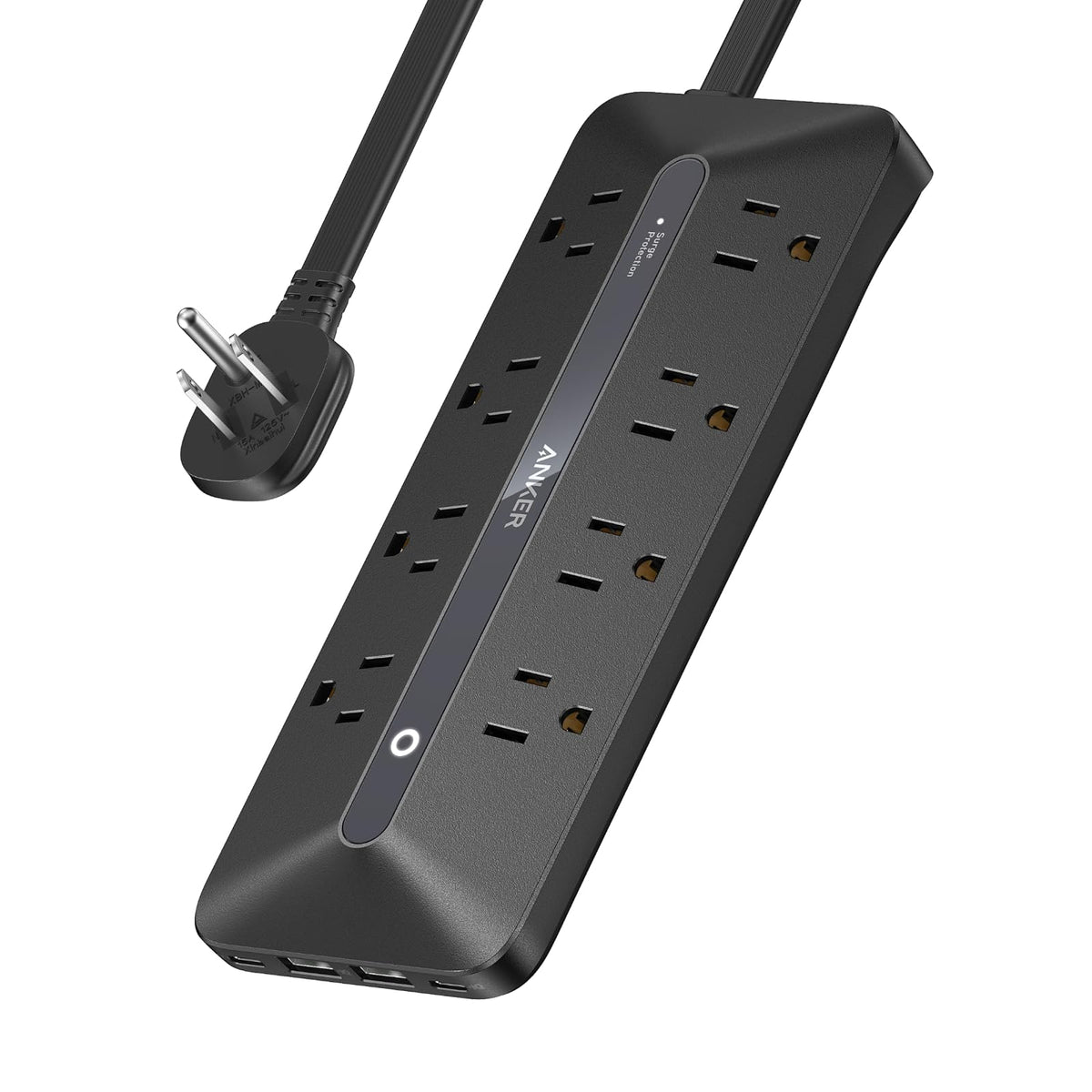 Regleta Anker de alimentación, protector de sobretensiones 900J, 35W máx
