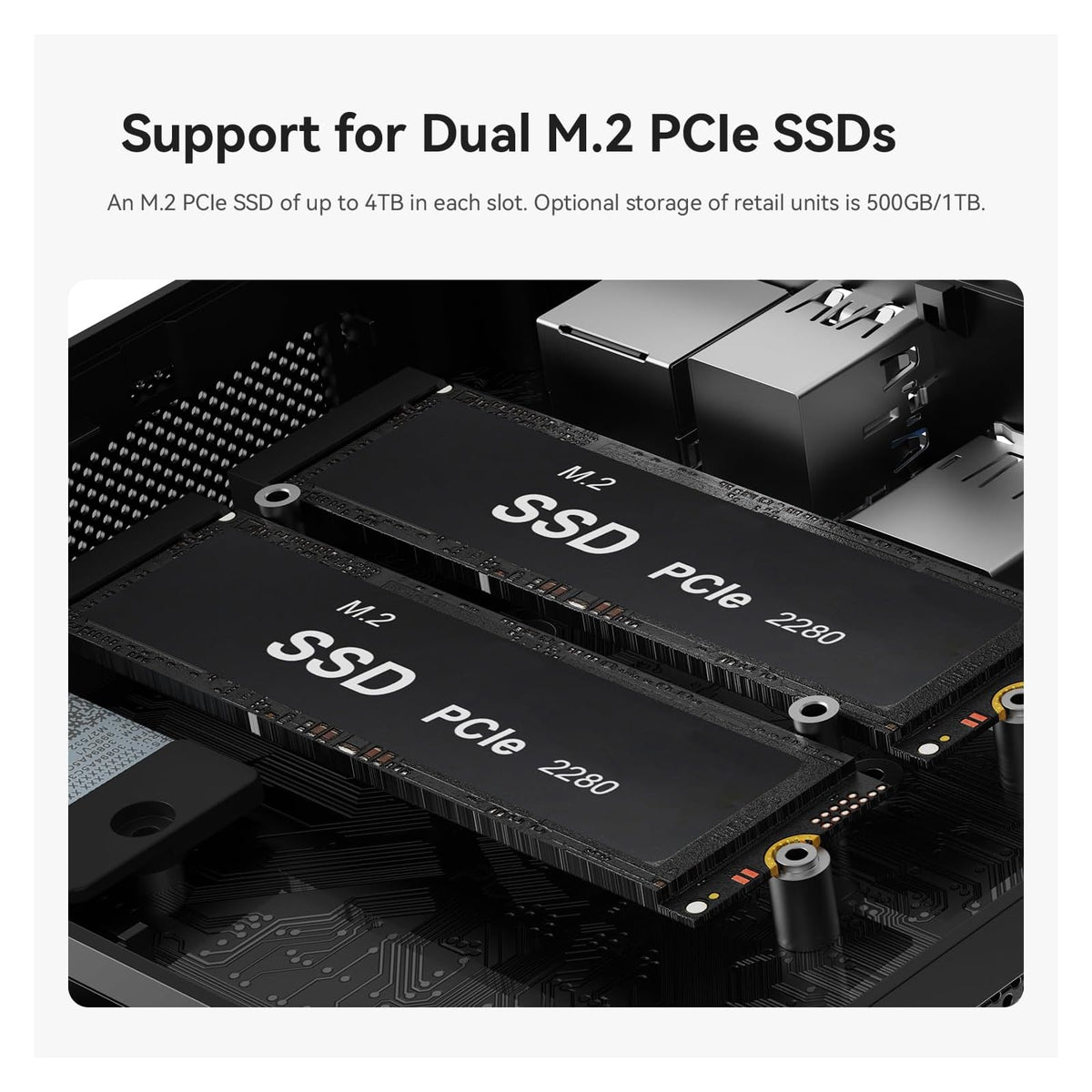 Mini PC Beelink SER5 MAX 24 GB RAM 500 GB SSD, con AMD Ryzen 7 7735 - vista 5